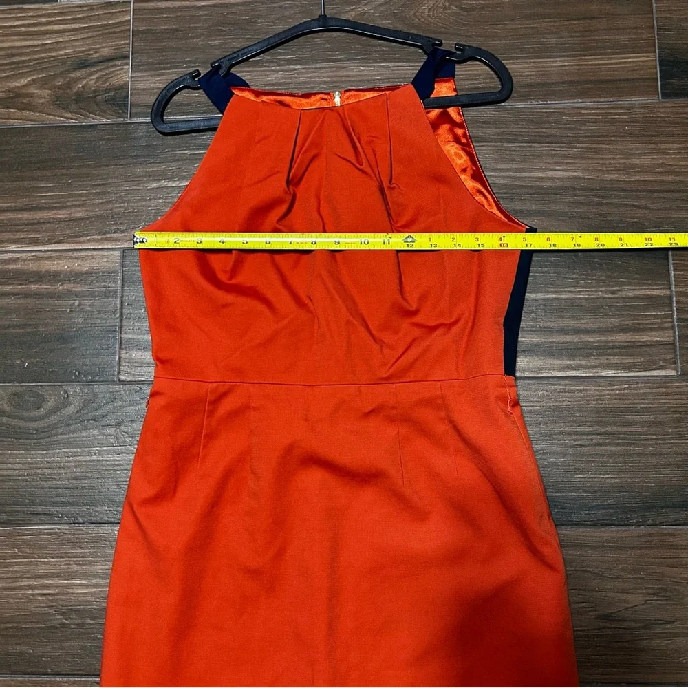 T Tahari Women’s Dress‎ Suit Set Orange Tan Navy 10 Blazer 2 Piece